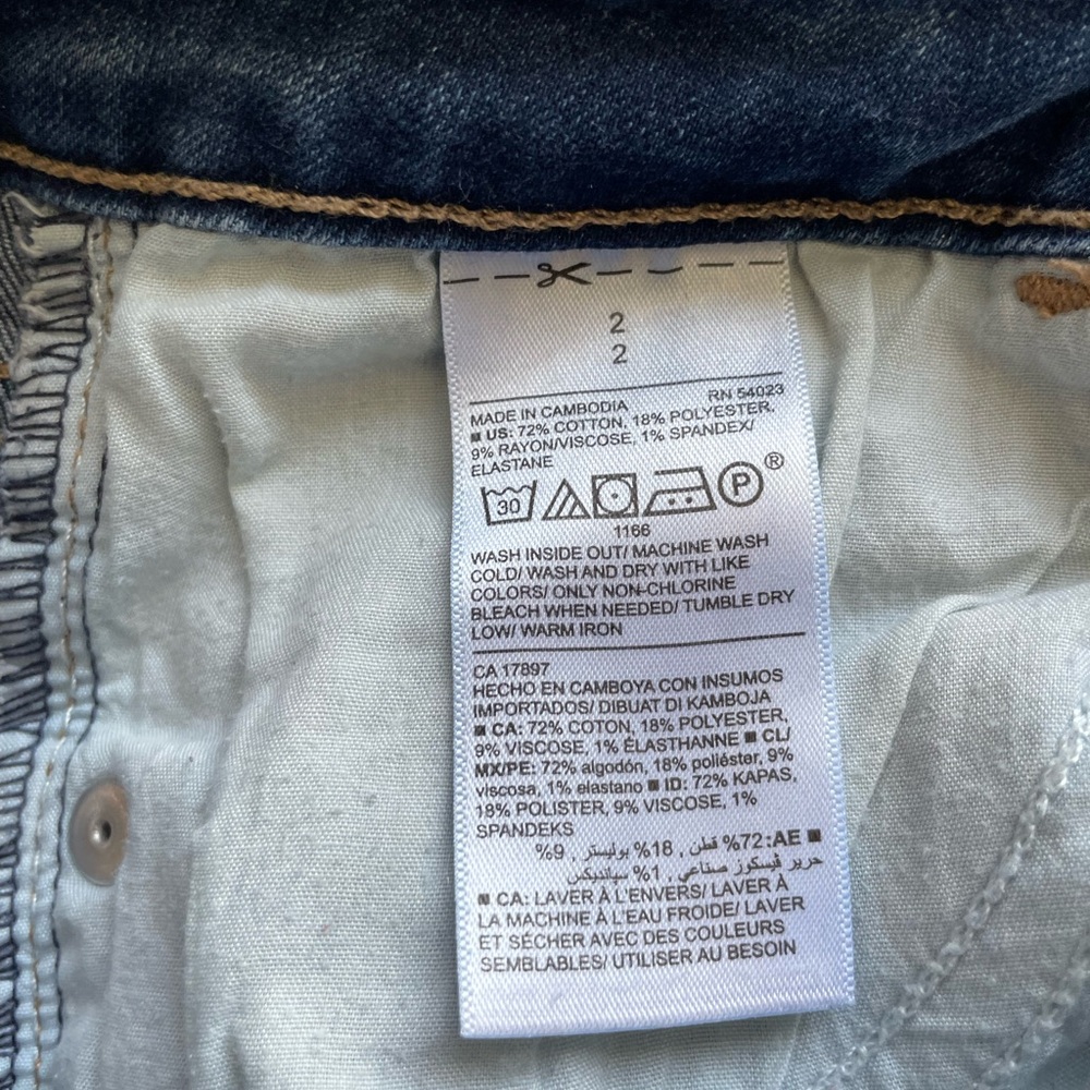 4/$25 | Old Navy | Rockstar Mid Rise Distressed Skinny Jeans for Women | Size 2 - Picture 8 of 8